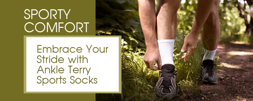 Sporty Comfort - Embrace Your Stride With Wit Ankle Terry Sports Socks