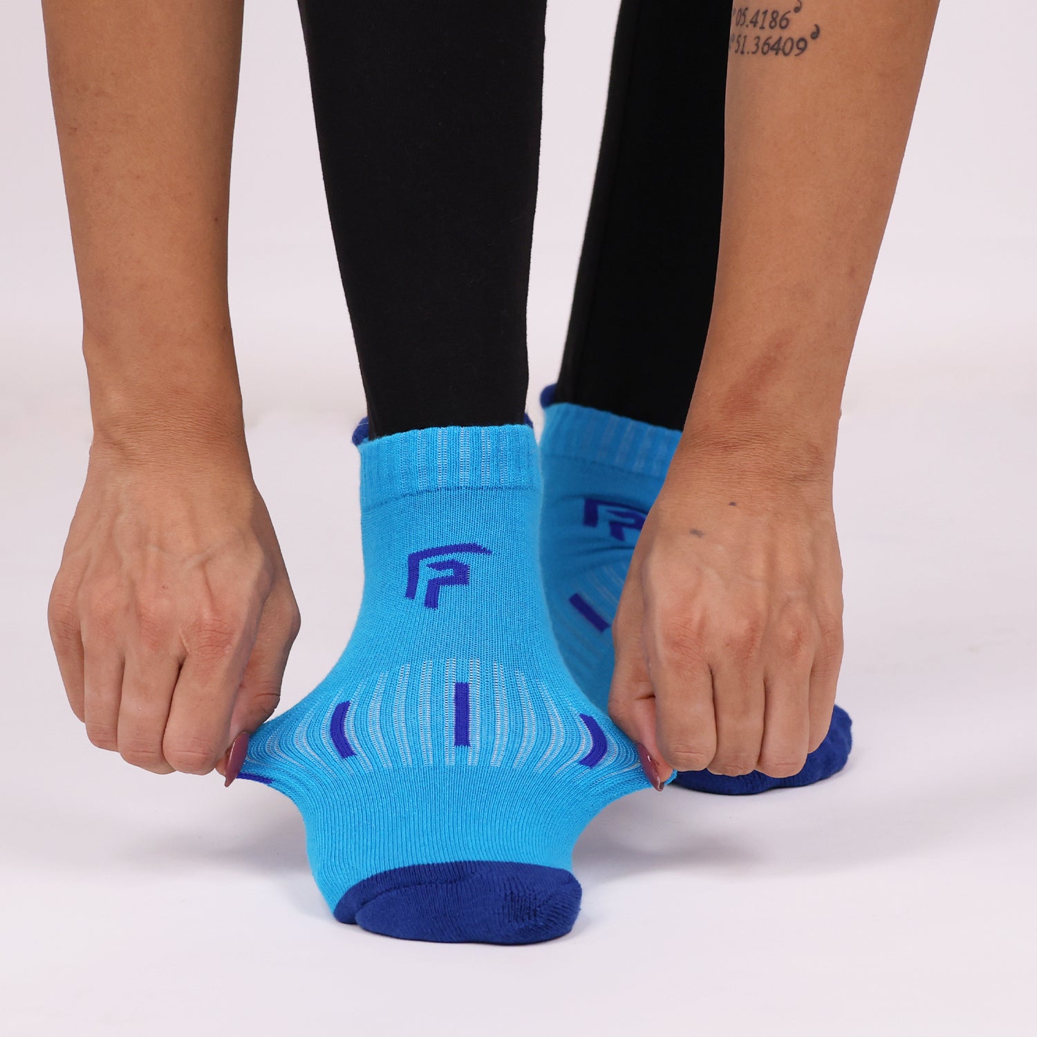 Bamboo Sports Socks for Women | Ankle Terry | Anti Odour & Breathable | Cushioned Base & Anti-Bacterial | Softer than Cotton Socks | Pack Of 2 | Blue & White