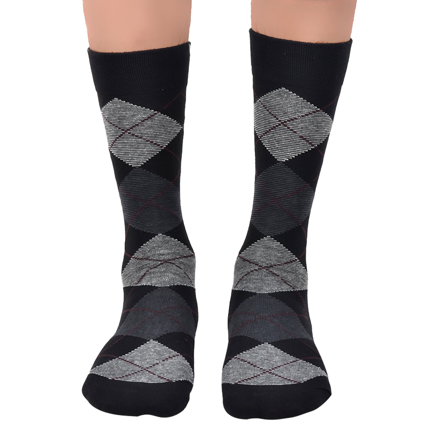 Bamboo Men Formal and Designer Socks | Office Formal Socks | Extra Stretchy Socks | Smell Free & Breathable | Cushioned Base & Anti Bacterial | Black | Pack of 2
