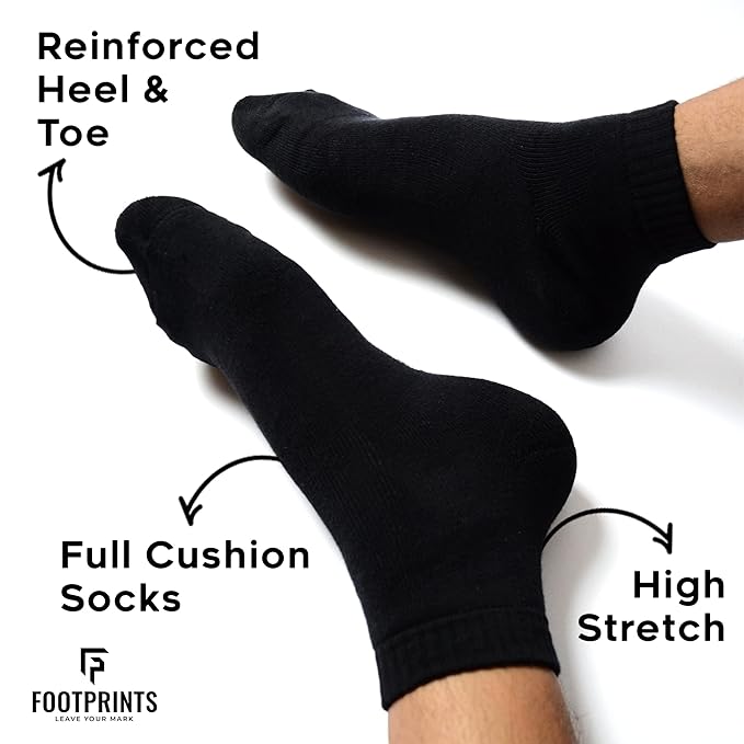 Organic Cotton Bamboo Unisex Ankle Terry Socks | Extra Soft, Anti Odour and Breathable | Pack of 3