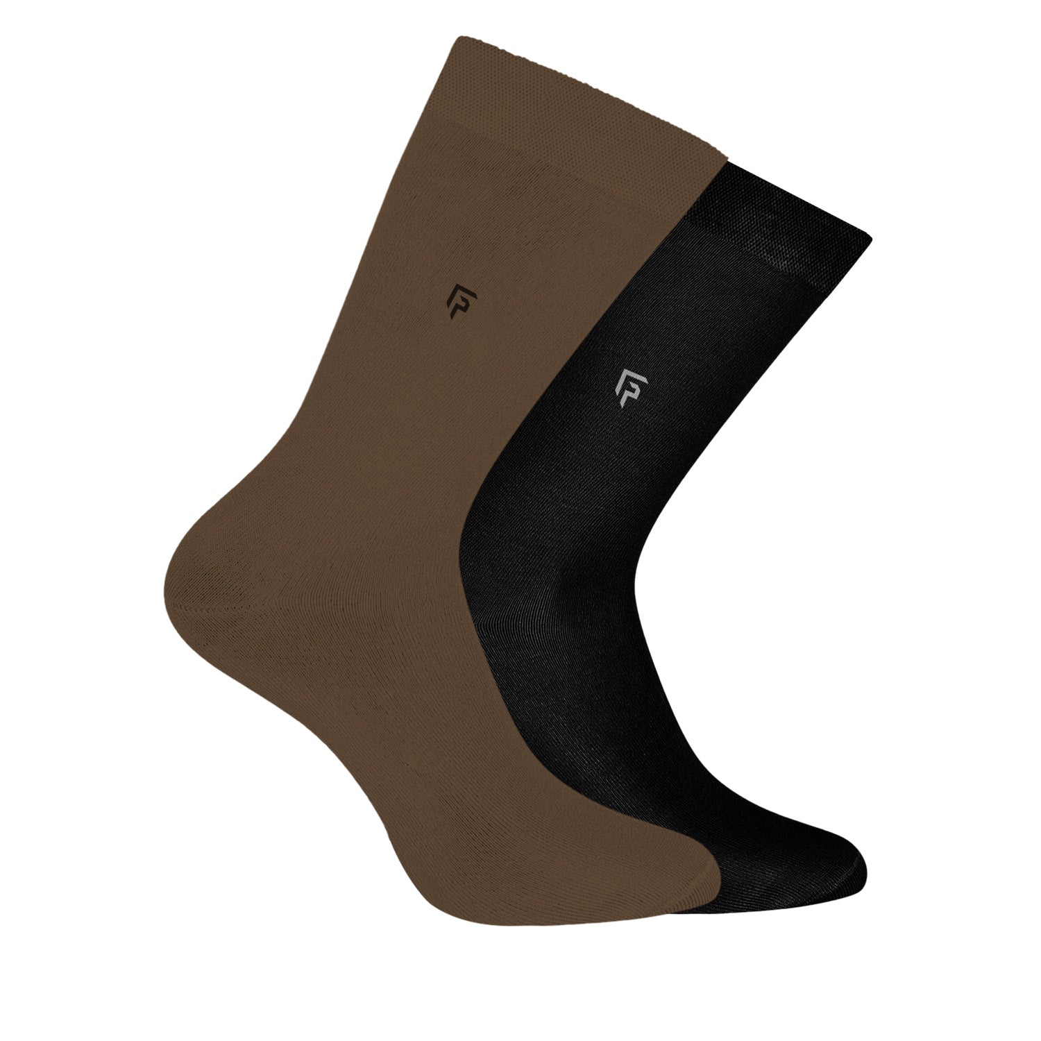 Footprints Bamboo Formal Socks For Men | Calf Length | Anti- Odour & Breathable | Anti Bacterial | Softer Than Cotton Socks | Pack Of 2