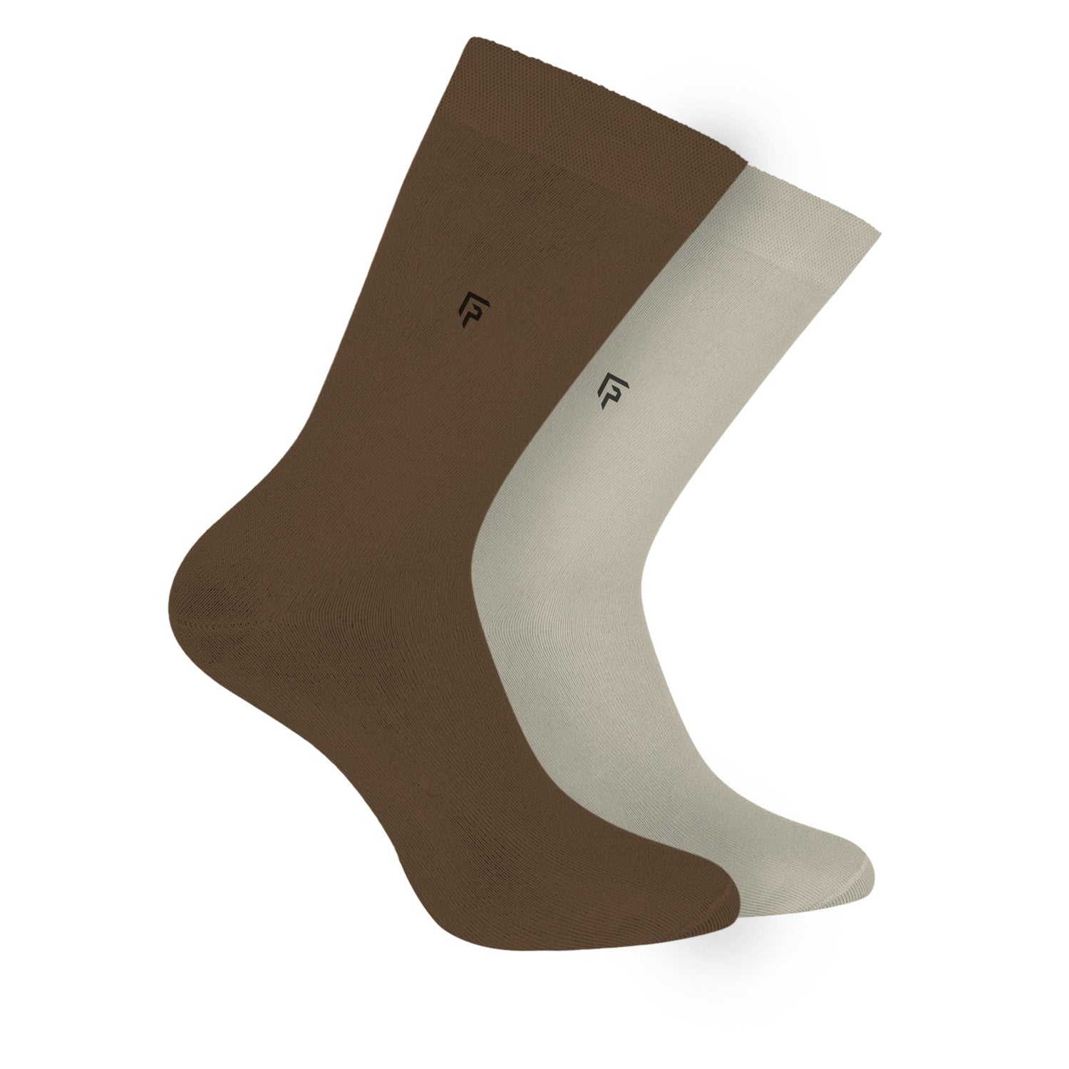 Footprints Bamboo Formal Socks For Men | Calf Length | Anti- Odour & Breathable | Anti Bacterial | Softer Than Cotton Socks | Pack Of 2