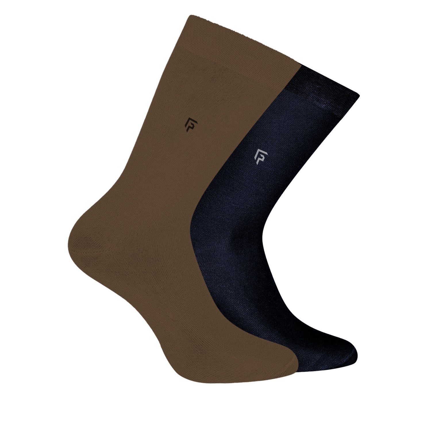 Footprints Bamboo Formal Socks For Men | Calf Length | Anti- Odour & Breathable | Anti Bacterial | Softer Than Cotton Socks | Pack Of 2