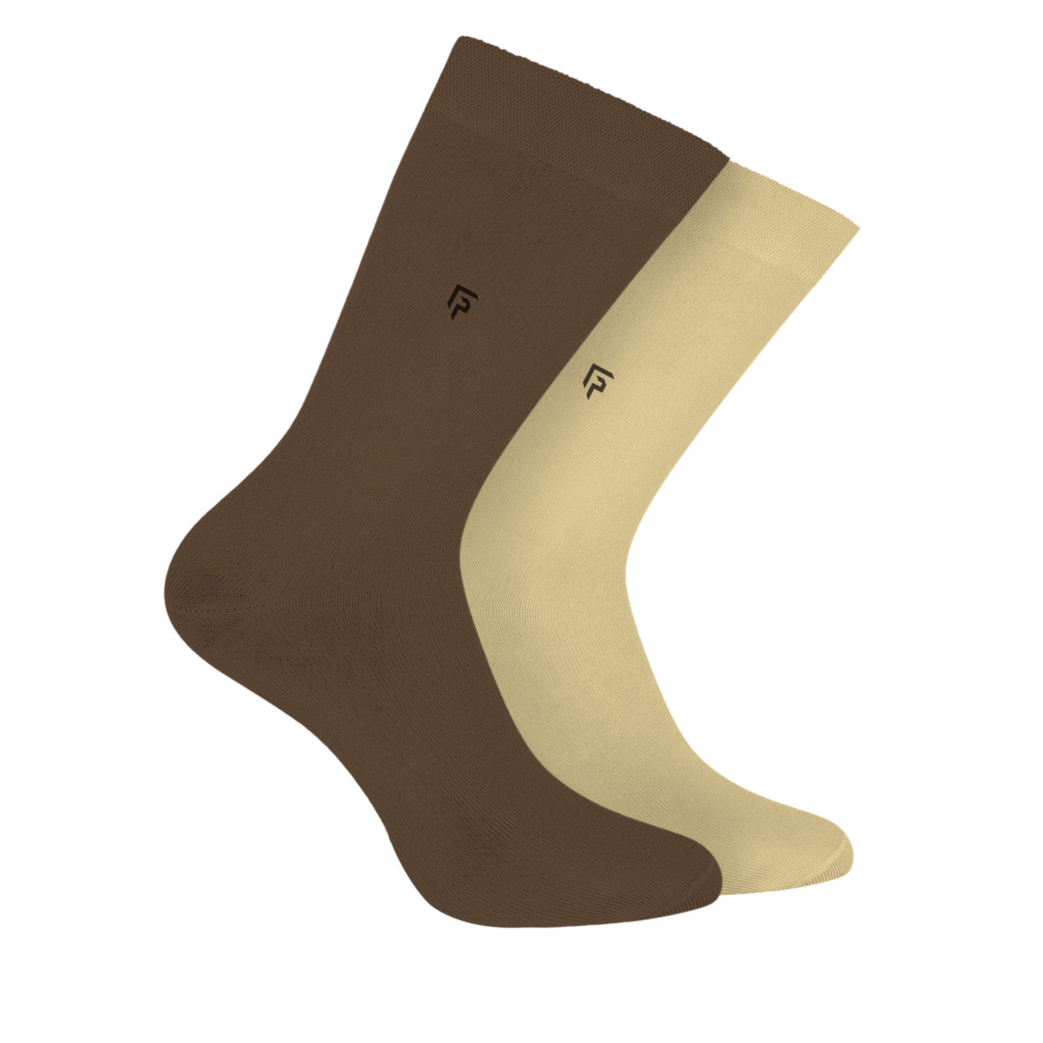 Footprints Bamboo Formal Socks For Men | Calf Length | Anti- Odour & Breathable | Anti Bacterial | Softer Than Cotton Socks | Pack Of 2