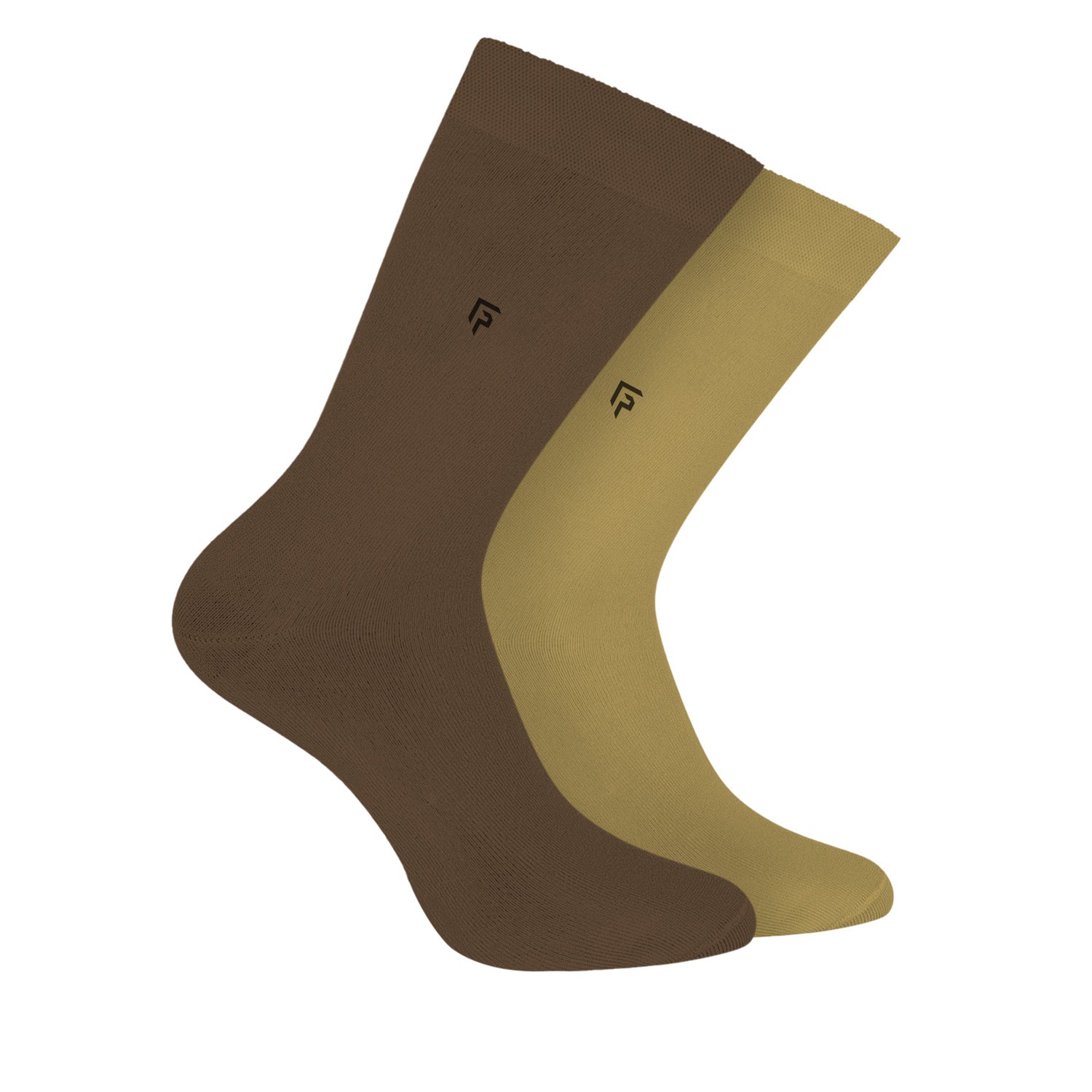 Footprints Bamboo Formal Socks For Men | Calf Length | Anti- Odour & Breathable | Anti Bacterial | Softer Than Cotton Socks | Pack Of 2