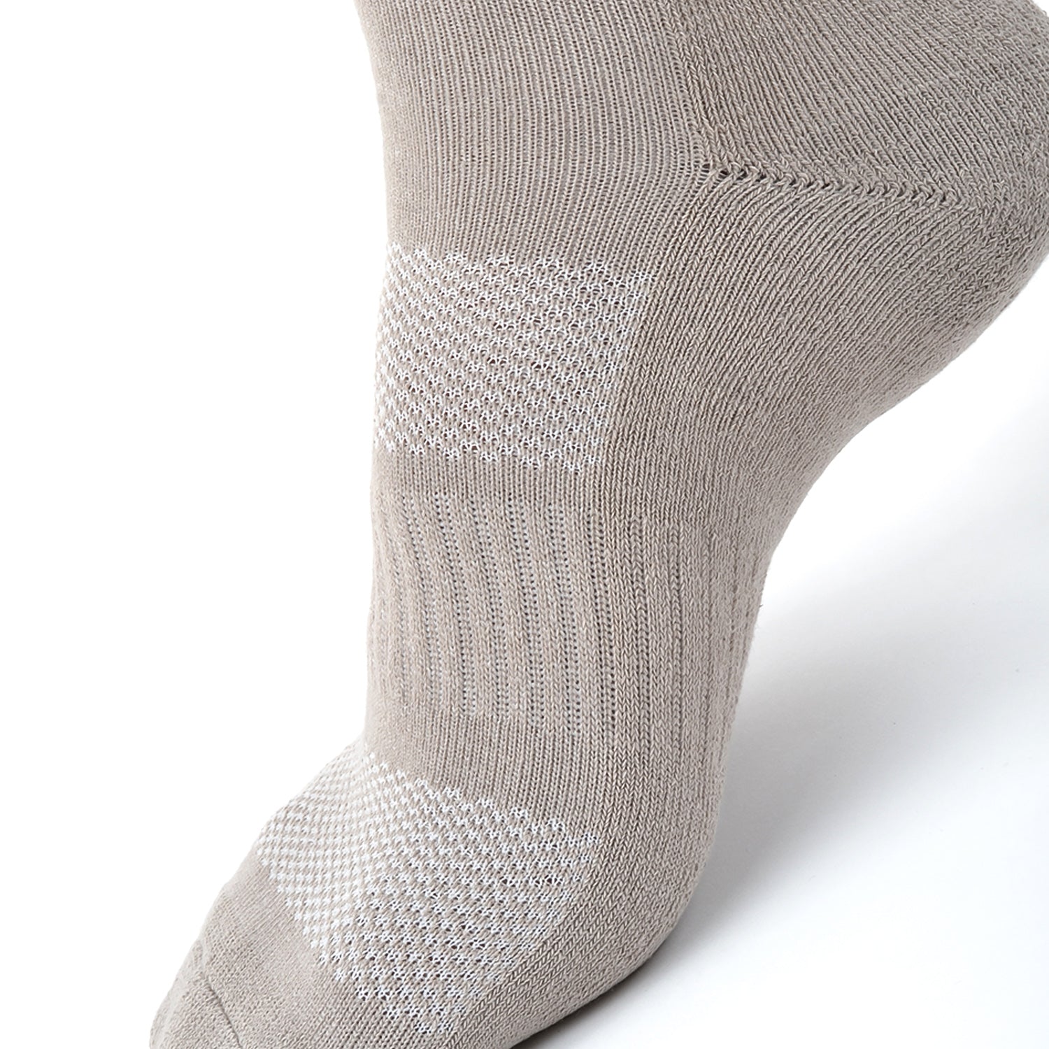 Organic Cotton Formal & Ankle Terry Socks - Pack 3 ( White & Grey )- Extra soft and Breathable