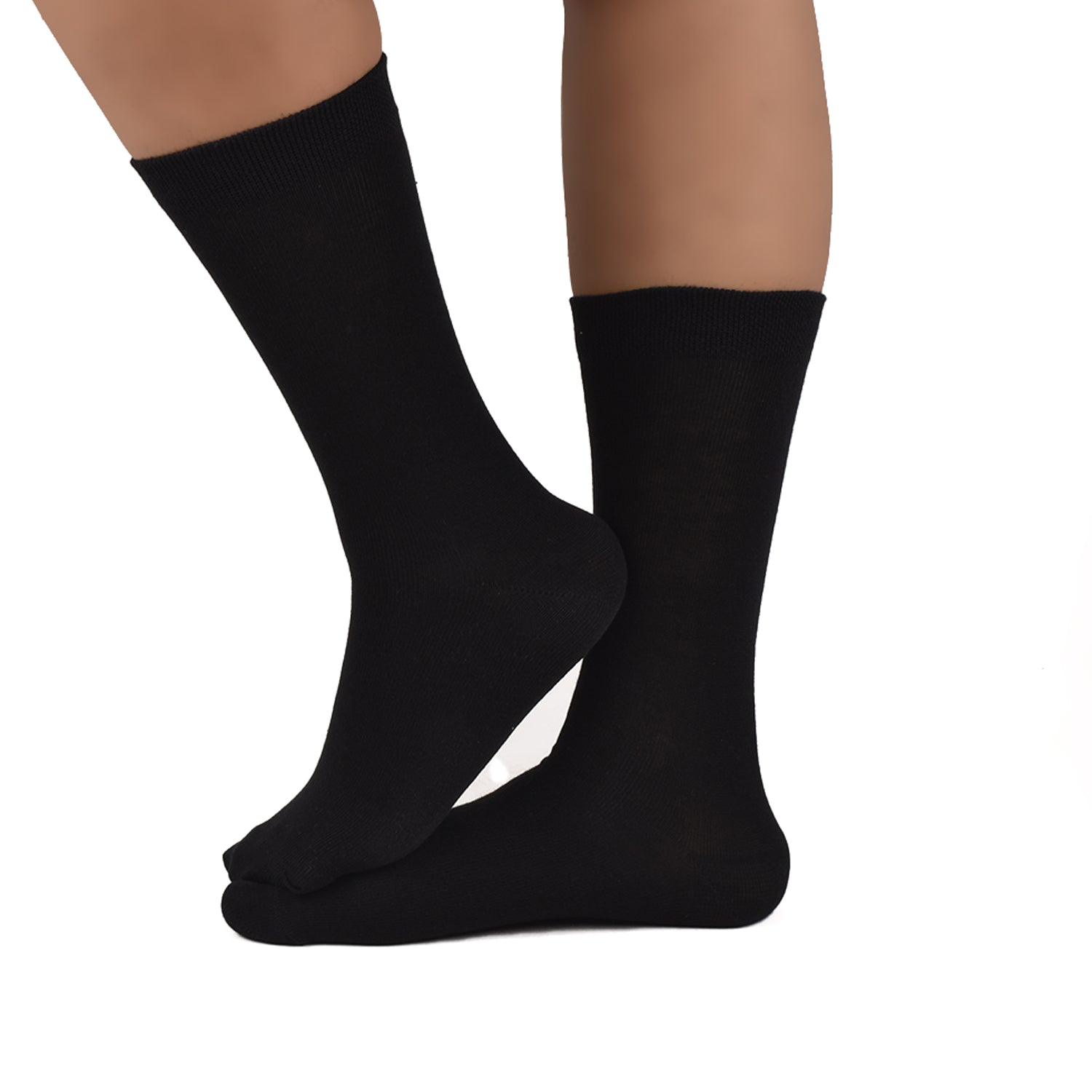 Anti-Odor Calf Length School Socks for Kids | Extra Soft | Breathable | Unisex | Anti-Bacterial for All-Day Comfort | Black | Pack of 3