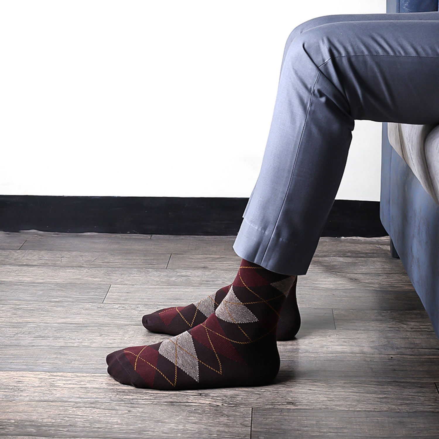 Bamboo Men Formal and Designer Socks | Office Formal Socks | Extra Stretchy Socks | Smell Free & Breathable | Cushioned Base & Anti Bacterial | Pack of 6