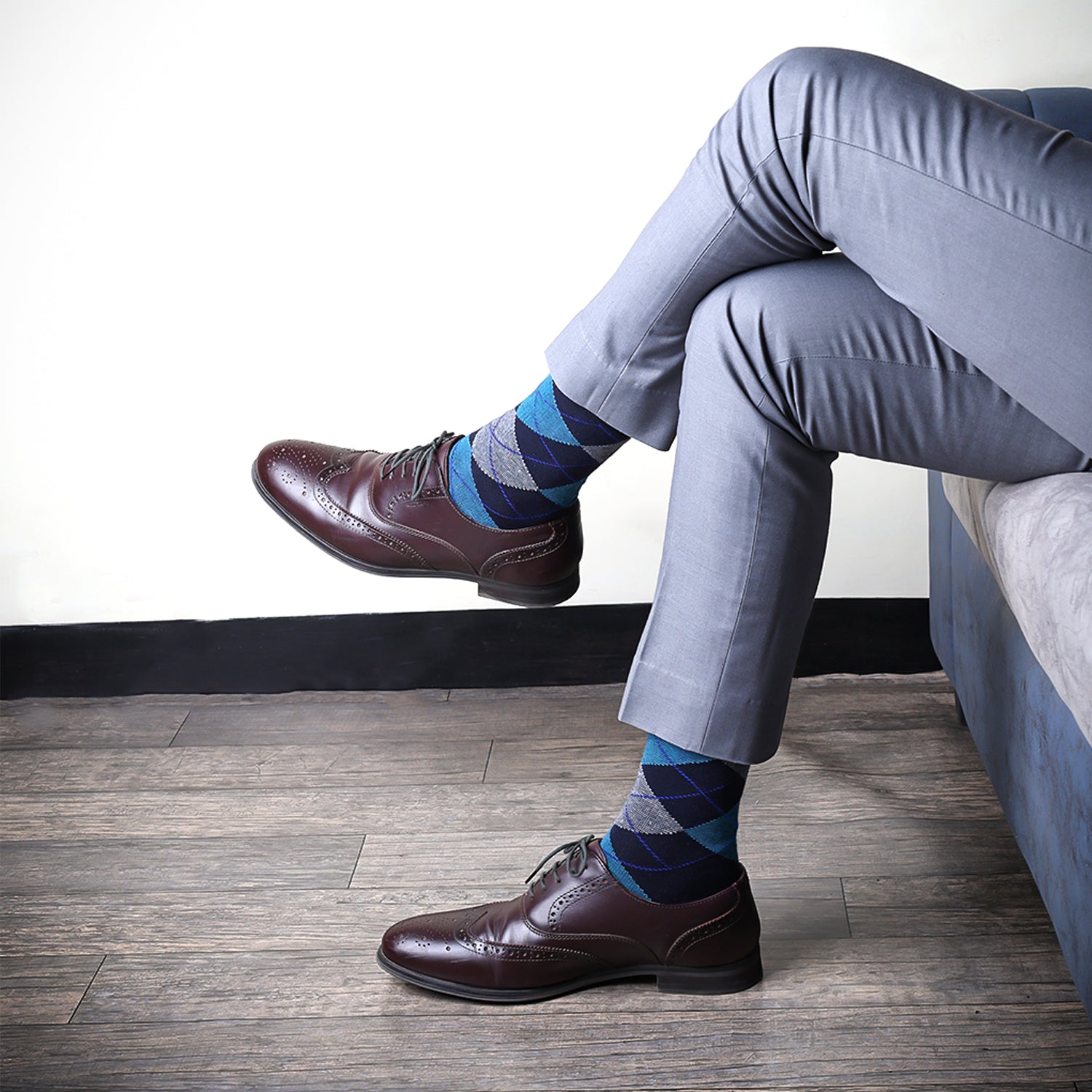 Bamboo Men Formal and Designer Socks | Office Formal Socks | Extra Stretchy Socks | Smell Free & Breathable | Cushioned Base & Anti Bacterial | Pack of 6