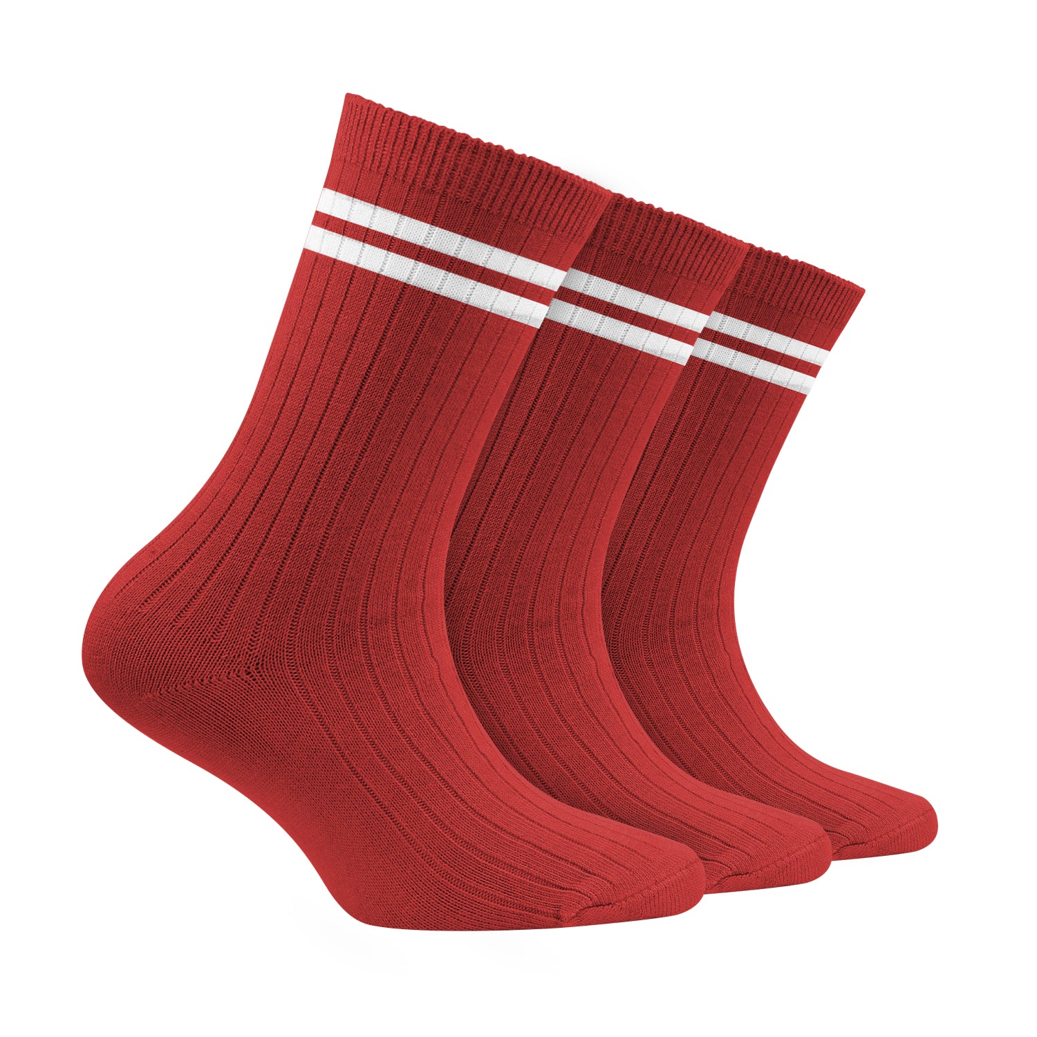 Bamboo Anti-Odour Ribbed Socks for Kids | Anti-Bacterial | Smell Free & Breathable | Hypoallergenic | Moisture-Wicking | Pack of 3