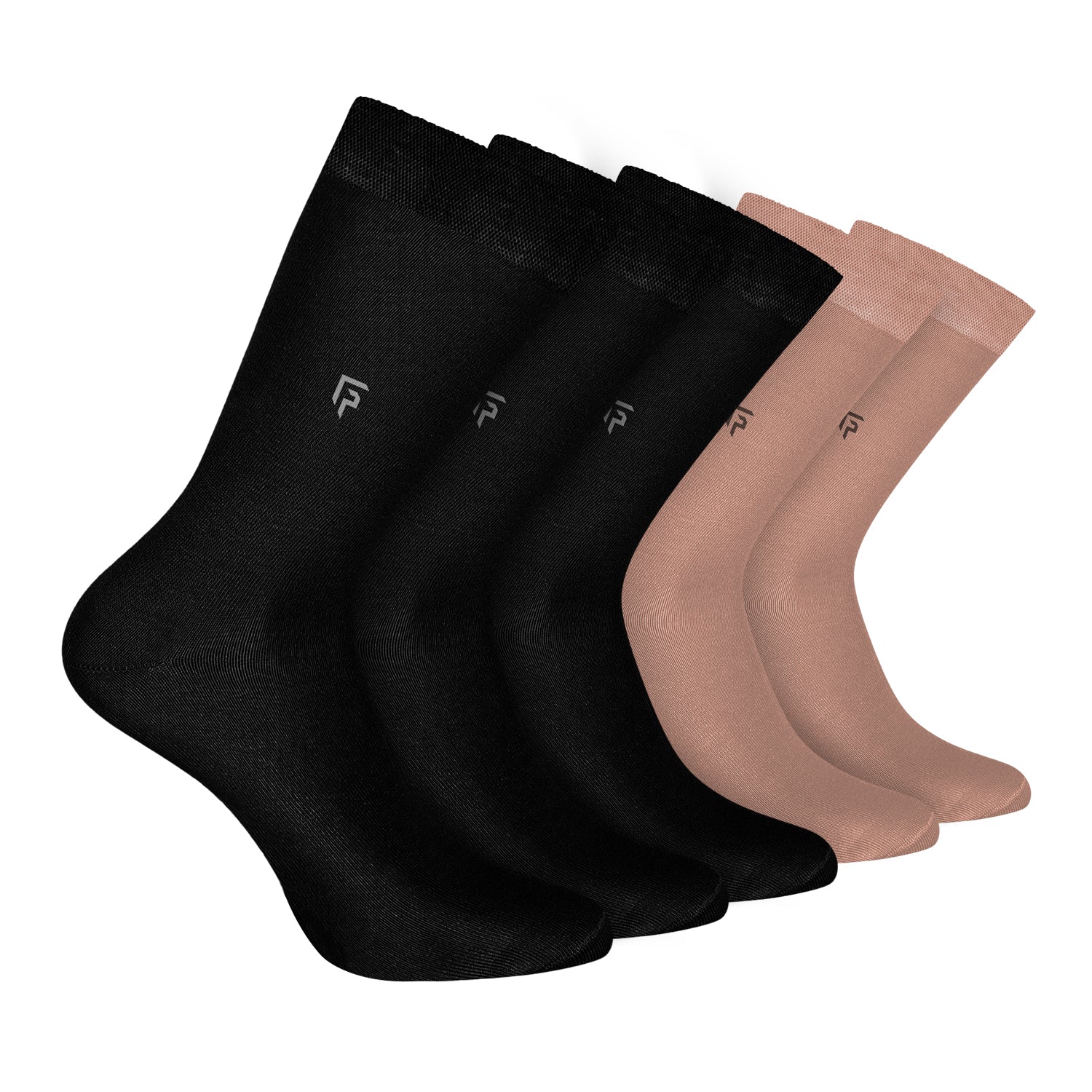Bamboo Formal Socks For Men | Calf Length | Smell Free & Breathable | Cushioned Base & Anti Bacterial | Softer Than Cotton Socks | Multicolor | Pack of 5