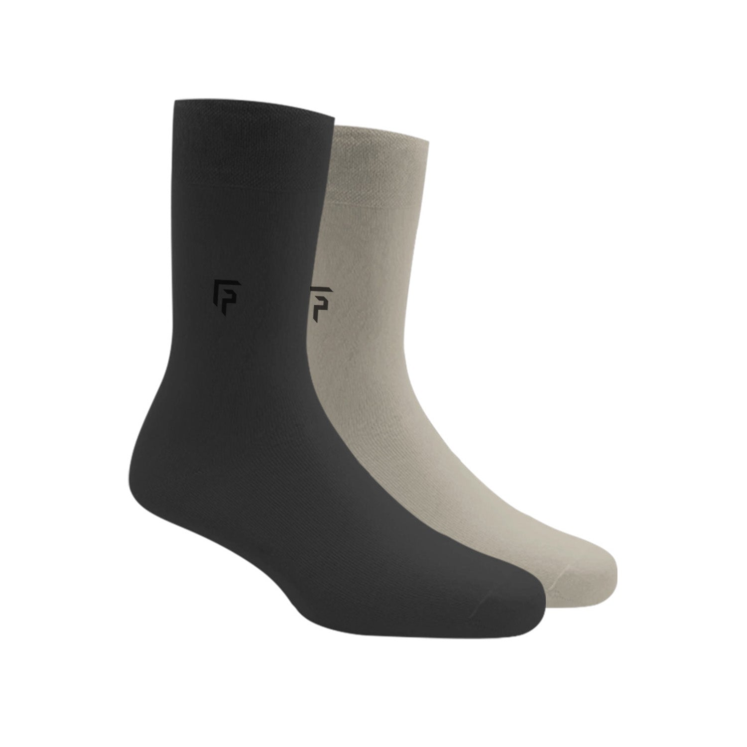 Footprints Bamboo Formal Socks For Men | Calf Length | Anti- Odour & Breathable | Anti Bacterial | Softer Than Cotton Socks | Pack Of 2