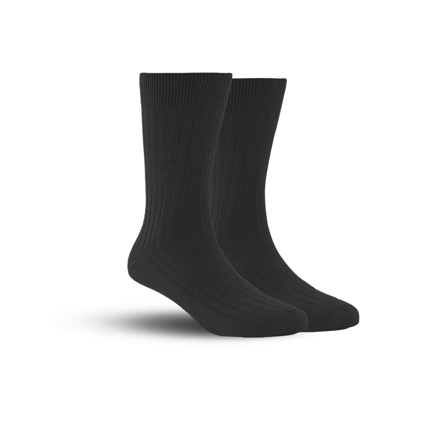 Bamboo Formal Ribbed Socks For Men | Calf Length | Smell Free & Breathable | Cushioned Base & Anti Bacterial | Softer Than Cotton Socks | Pack Of 2