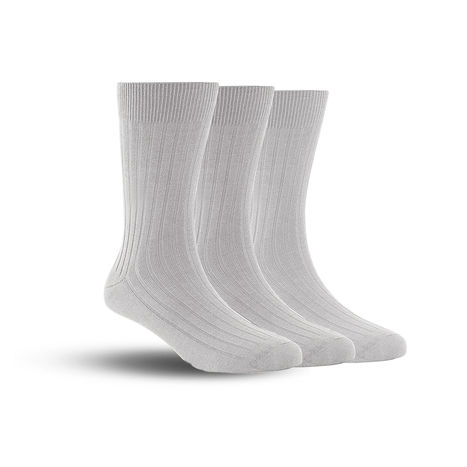 Bamboo Formal Ribbed Socks For Men | Calf Length | Smell Free & Breathable | Cushioned Base & Anti Bacterial | Softer Than Cotton Socks | Pack Of 3