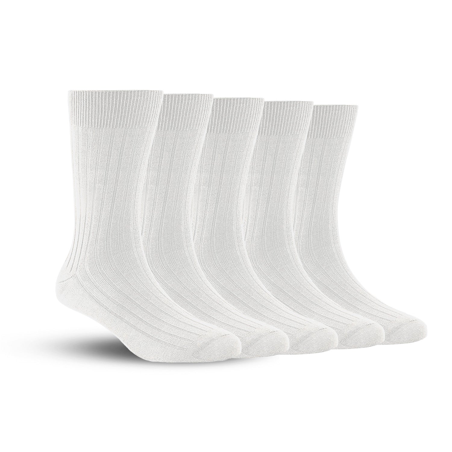 Bamboo Formal Ribbed Socks For Men | Calf Length | Smell Free & Breathable | Cushioned Base & Anti Bacterial | Softer Than Cotton Socks | Pack Of 5