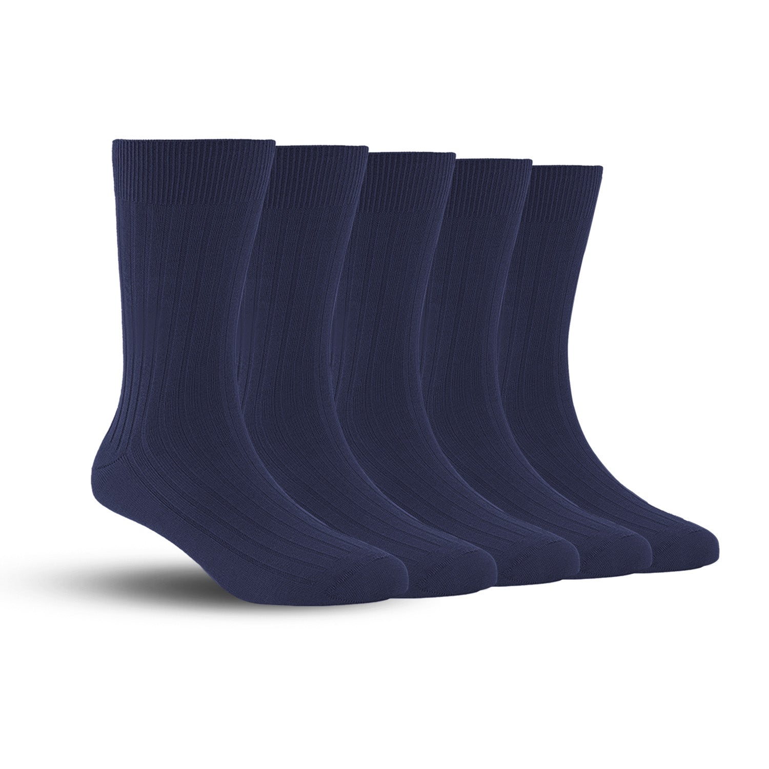 Bamboo Formal Ribbed Socks For Men | Calf Length | Smell Free & Breathable | Cushioned Base & Anti Bacterial | Softer Than Cotton Socks | Pack Of 5