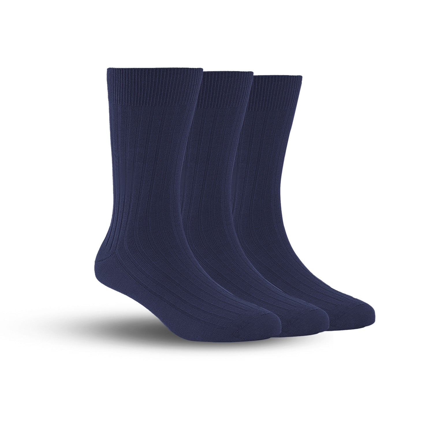 Bamboo Formal Ribbed Socks For Men | Calf Length | Smell Free & Breathable | Cushioned Base & Anti Bacterial | Softer Than Cotton Socks | Pack Of 3