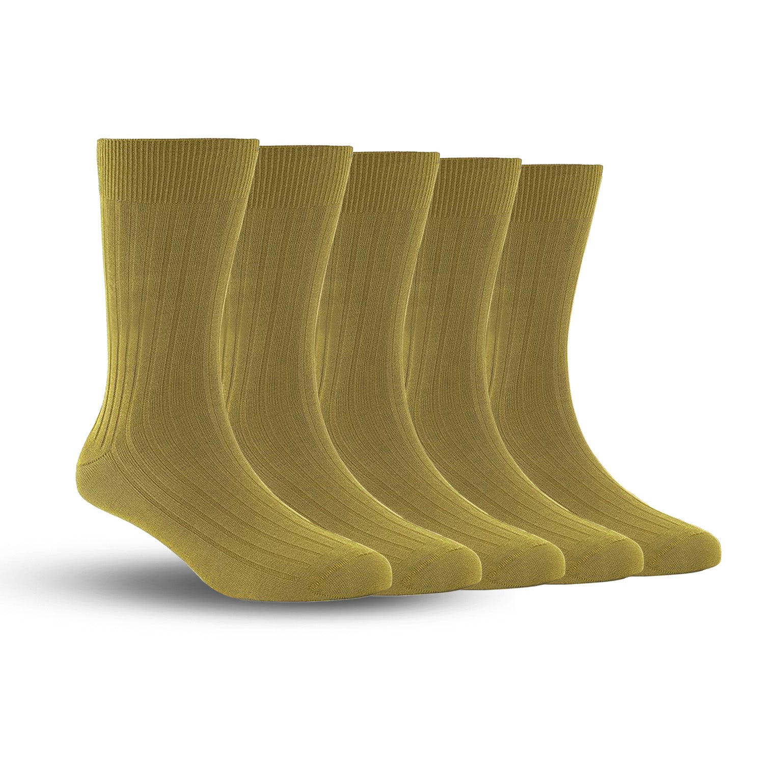 Bamboo Formal Ribbed Socks For Men | Calf Length | Smell Free & Breathable | Cushioned Base & Anti Bacterial | Softer Than Cotton Socks | Pack Of 5
