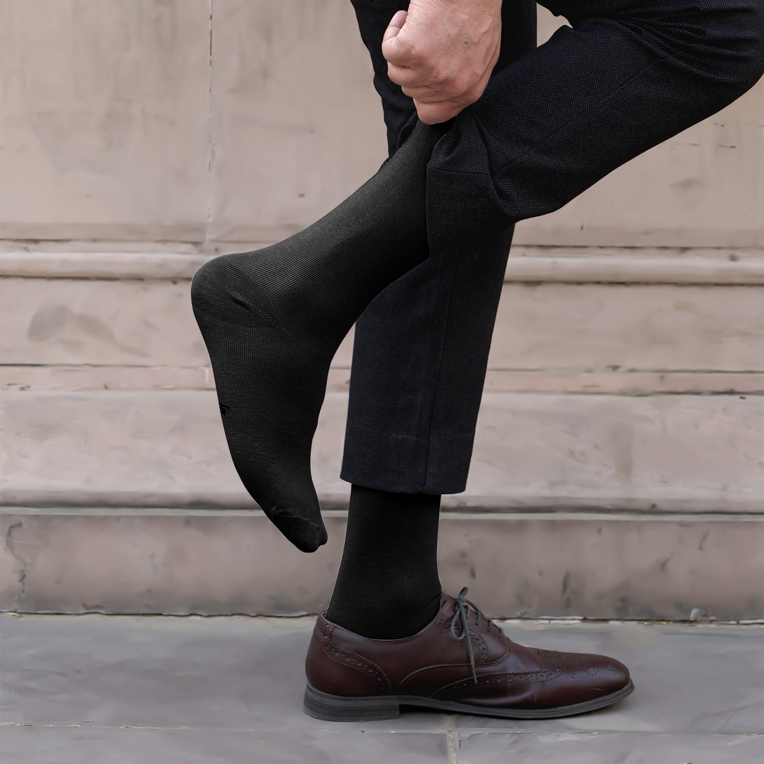 Bamboo Formal Socks For Men | Calf Length | Smell Free & Breathable | Cushioned Base & Anti Bacterial | Softer Than Cotton Socks | Pack of 3