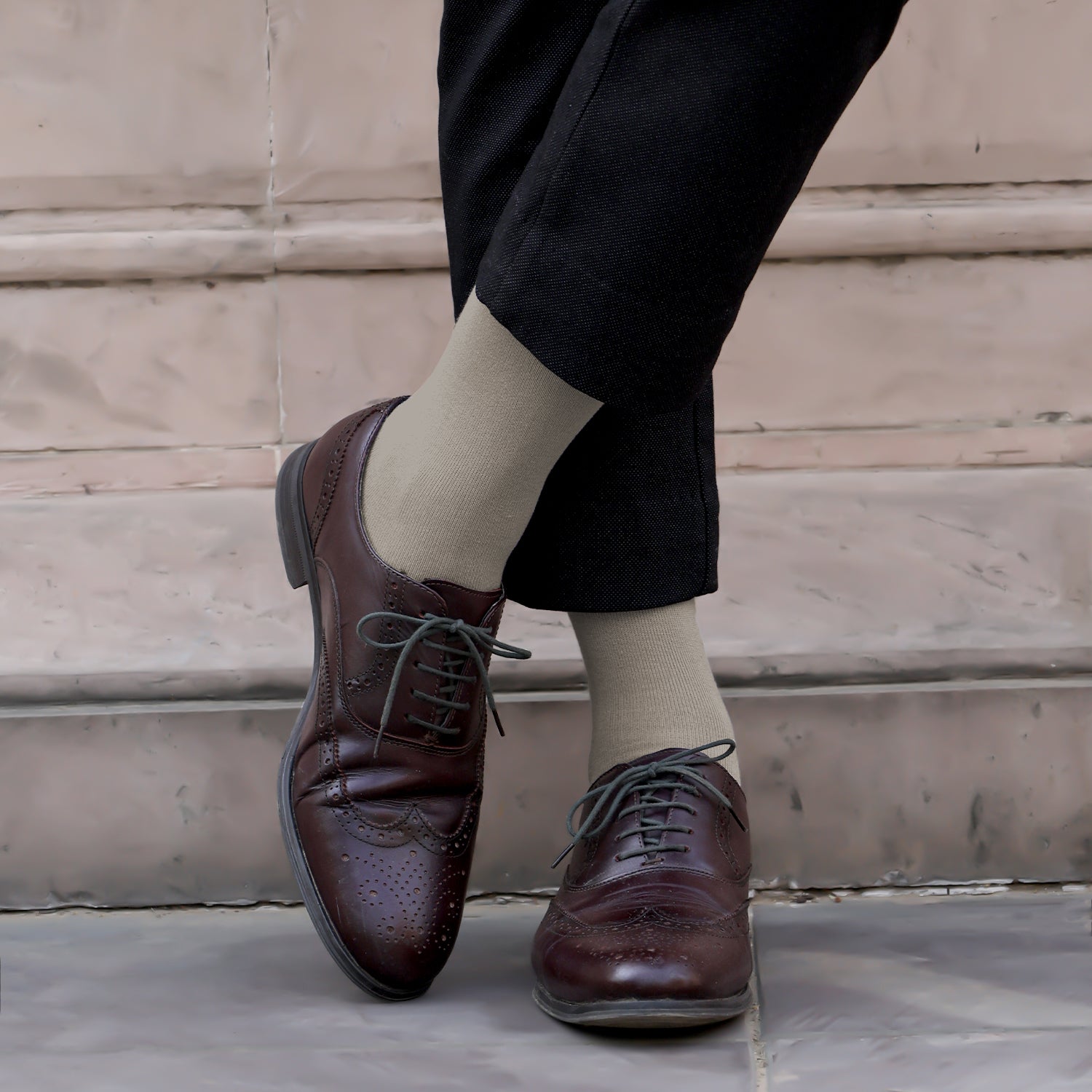 Footprints Bamboo Formal Socks For Men | Calf Length | Anti- Odour & Breathable | Anti Bacterial | Softer Than Cotton Socks | Pack Of 2