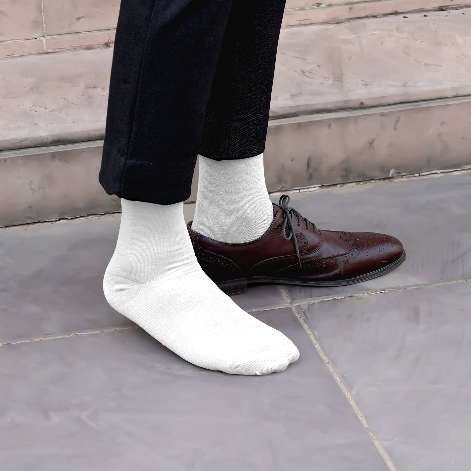 Bamboo Formal Socks For Men | Calf Length | Office Formal Socks | Extra Stretchy Socks | Smell Free & Breathable | Cushioned Base & Anti Bacterial | Pack of 5