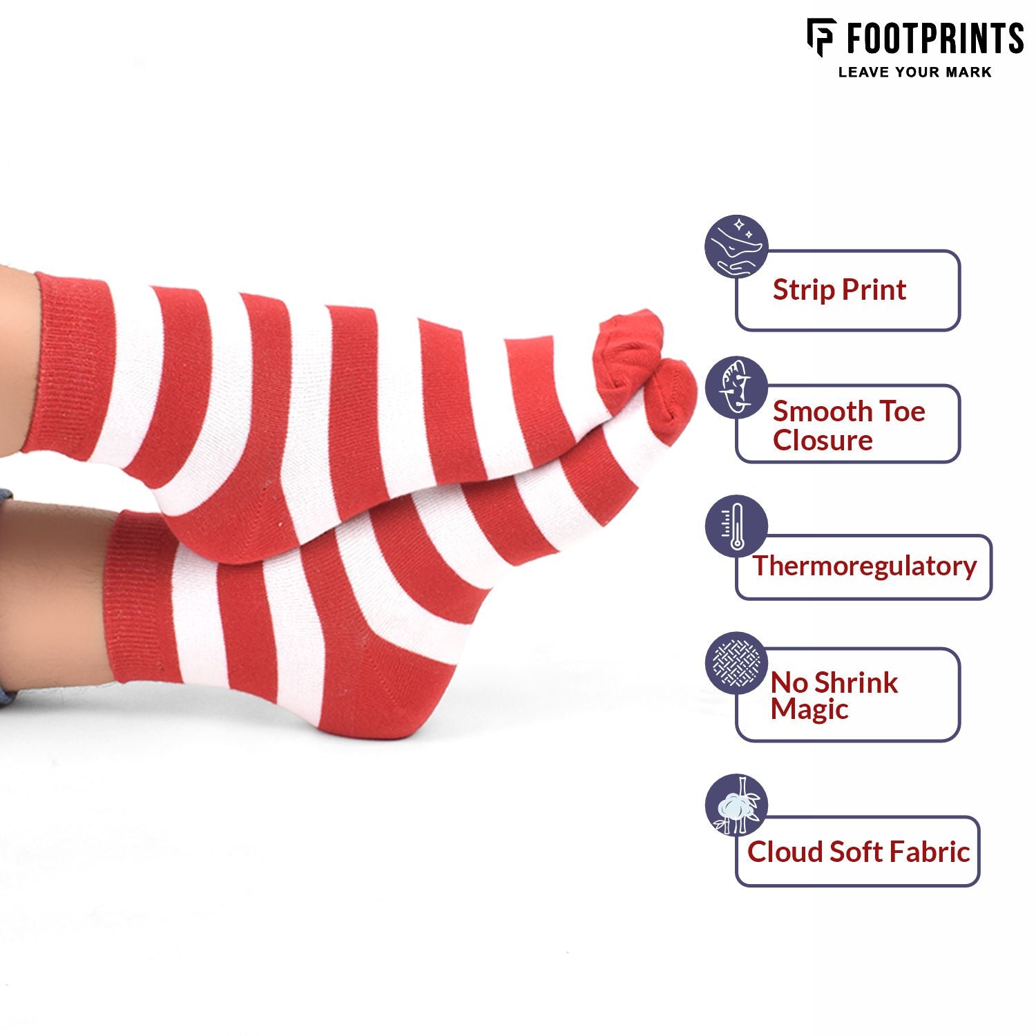 Bamboo Socks for Women | Extra Stretchy Socks | Smell Free & Breathable | Cushioned Base & Anti-Bacterial | Ideal for Jogging, Gym, Yoga, Office and Home | Stripe | Pack of 3