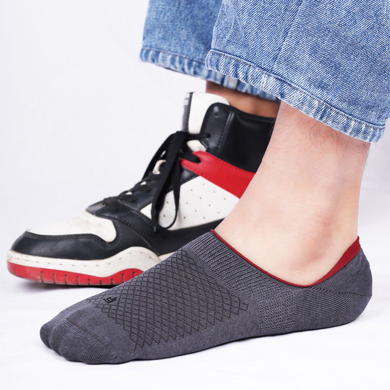 Organic Cotton Bamboo No-Show Socks | Anti Slip Silicon Grip | Unisex Casual Socks for Everyday Wear | Sweat Proof | Quick Dry | Pack of 1