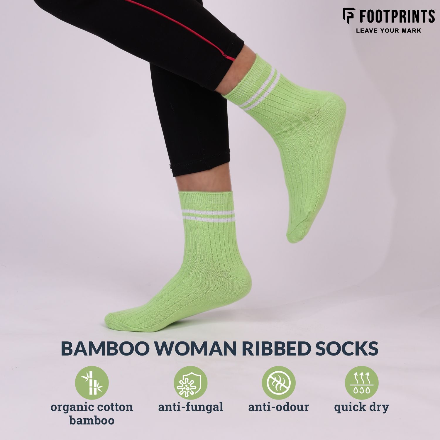 Bamboo Sports Socks for Women | Calf Length | Anti Odour & Breathable | Anti-Bacterial | Softer than Cotton Socks | Sky Blue, Grey & Light Pink | Pack Of 3