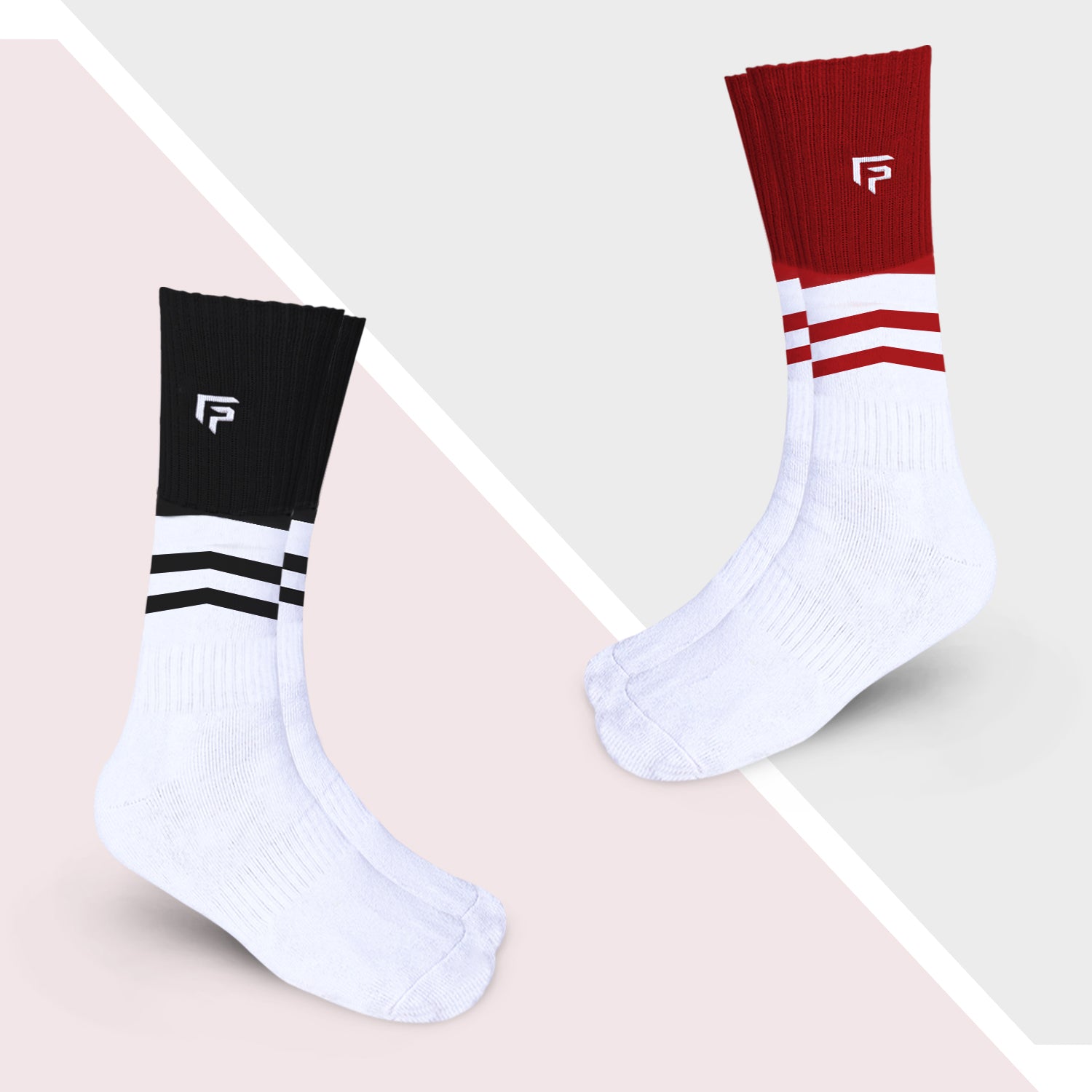 Bamboo Compression Sports Socks for Men & Women | Full-Length Socks for Running, Gym, Cycling & Training | Boosts Blood Circulation | Anti-Odour & Moisture-Wicking | Pack of 2