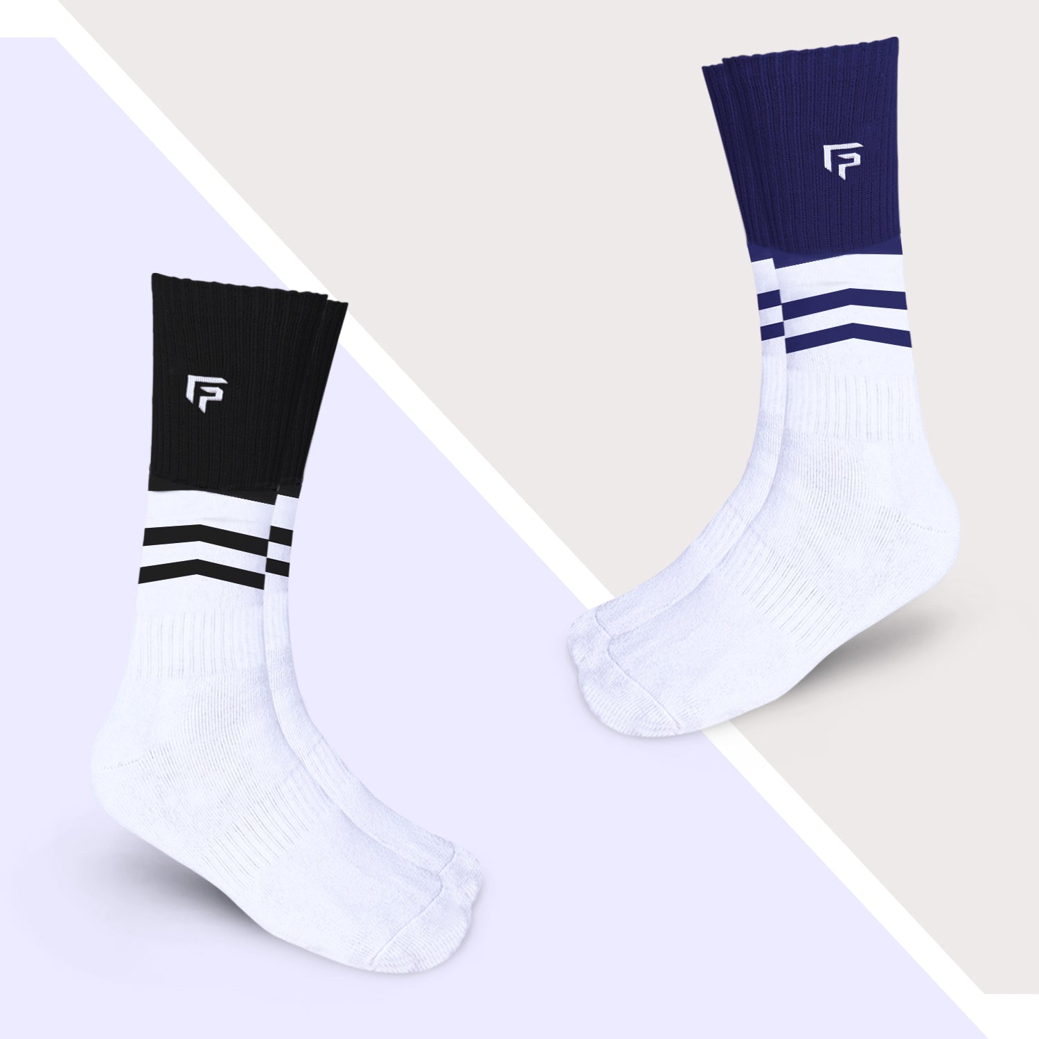 Bamboo Compression Sports Socks for Men & Women | Full-Length Socks for Running, Gym, Cycling & Training | Boosts Blood Circulation | Anti-Odour & Moisture-Wicking | Pack of 2