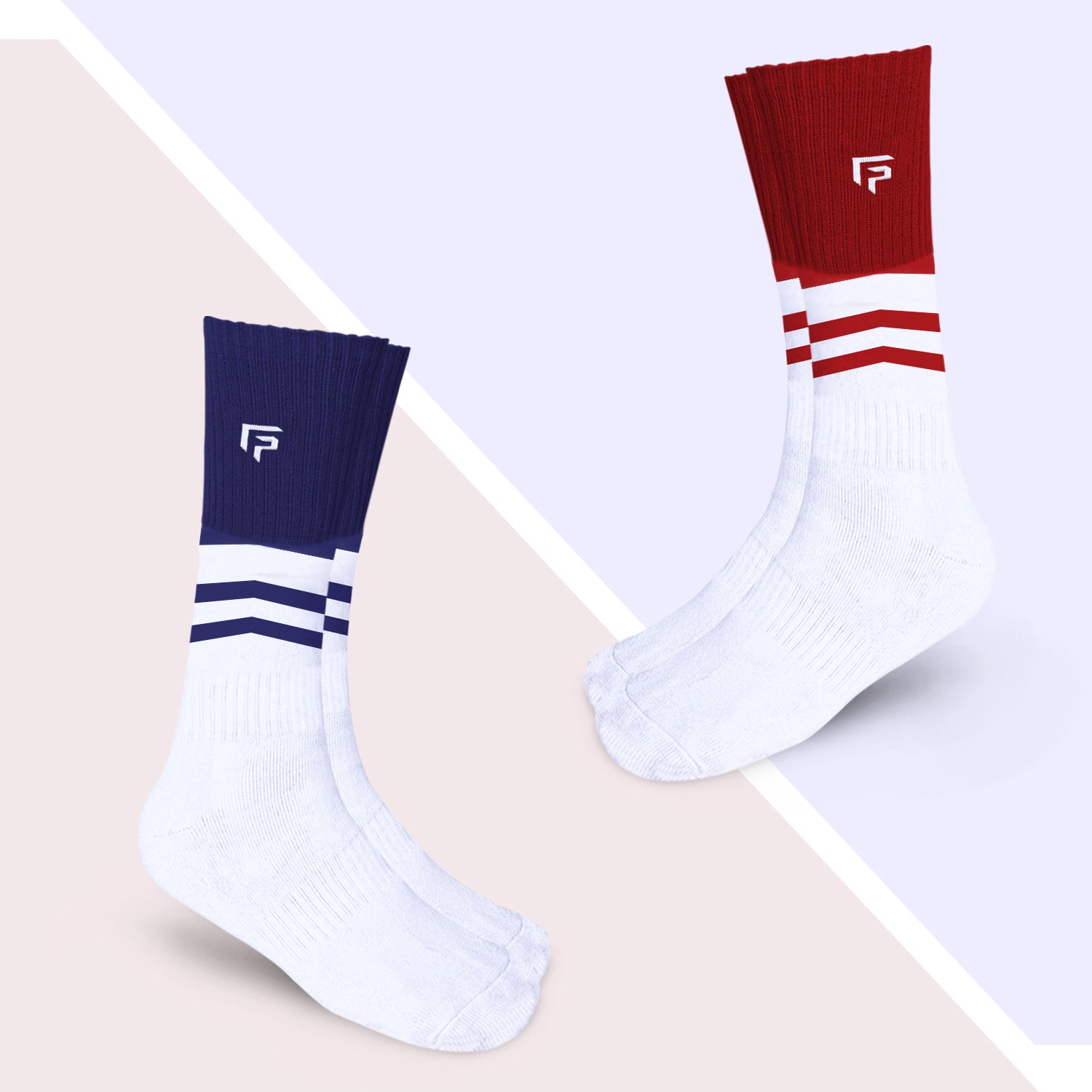Bamboo Compression Sports Socks for Men & Women | Full-Length Socks for Running, Gym, Cycling & Training | Boosts Blood Circulation | Anti-Odour & Moisture-Wicking | Pack of 2