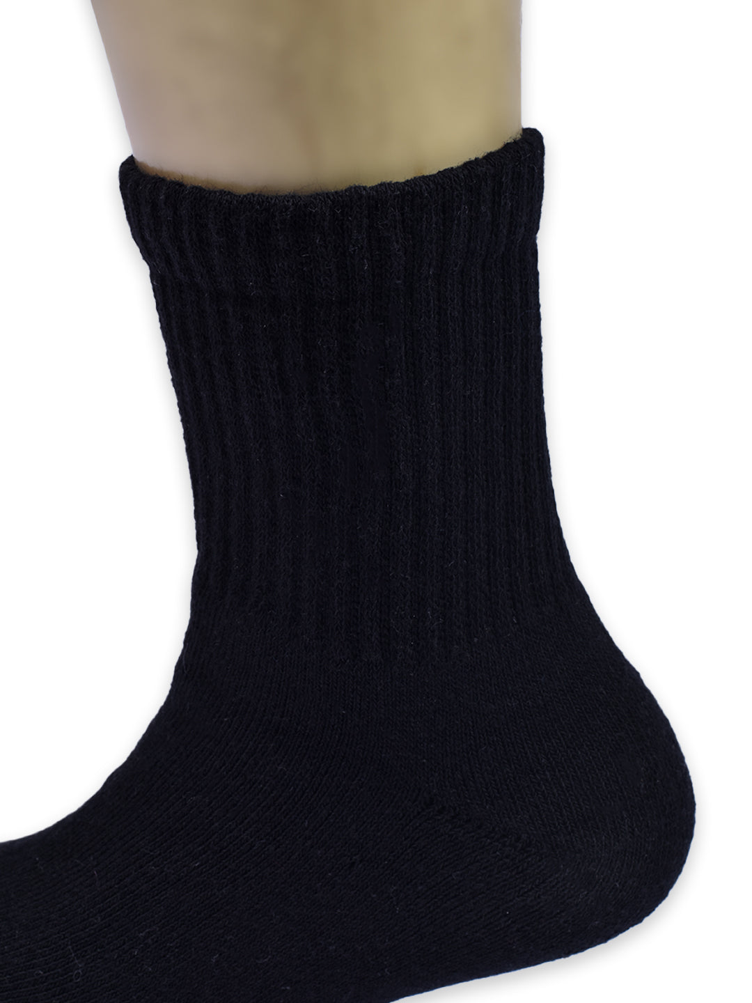 Anti-Odour & Bamboo Organic Cotton Kids School Sports Socks Black - Pack of 3