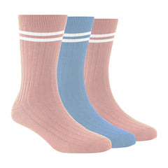 Bamboo Anti-Odour Ribbed Socks for Kids| Anti-Bacterial| Smell Free & Breathable | Hypoallergenic | Moisture-Wicking | Multicolor | Pack of 3