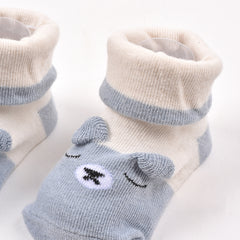 Organic Cotton New Born Antiskid Bootie Socks | Ultra Soft Unisex Socks | Cushioned Base & Comfort Fit | Anti Bacterial Socks | 0-6 Months