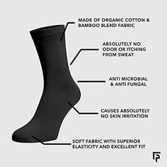 Organic Cotton Formal & Ankle Casual Socks - Pack of 3 ( White & Black  )- Extra soft and Breathable