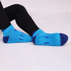 Bamboo Sports Socks for Women | Ankle Terry | Anti Odour & Breathable | Cushioned Base & Anti-Bacterial | Softer than Cotton Socks | Pack Of 2 | Blue & Green