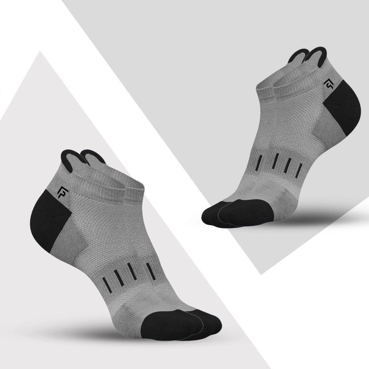 Bamboo Sports Socks for Women | Ankle Terry | Anti Odour & Breathable | Cushioned Base & Anti-Bacterial | Softer than Cotton Socks | Grey