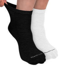 Organic Cotton Ankle Length Bamboo Diabetic Socks | Black & White | Pack Of 2