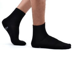 Organic Cotton Formal & Ankle Terry  Socks - Pack 3 (Black )- Extra soft and Breathable