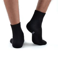 Organic Cotton Formal & Ankle Terry  Socks - Pack of 3 (Black & White )- Extra soft and Breathable