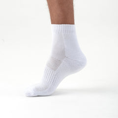 Organic Cotton Formal & Ankle Terry  Socks - Pack 3 (White )- Extra soft and Breathable