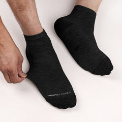 Organic Cotton Ankle Length Bamboo Diabetic Socks | 2 Black & 1 Grey | Pack Of 3