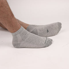 Organic Cotton Ankle Length Bamboo Diabetic Socks | Black, Grey & White | Pack Of 3