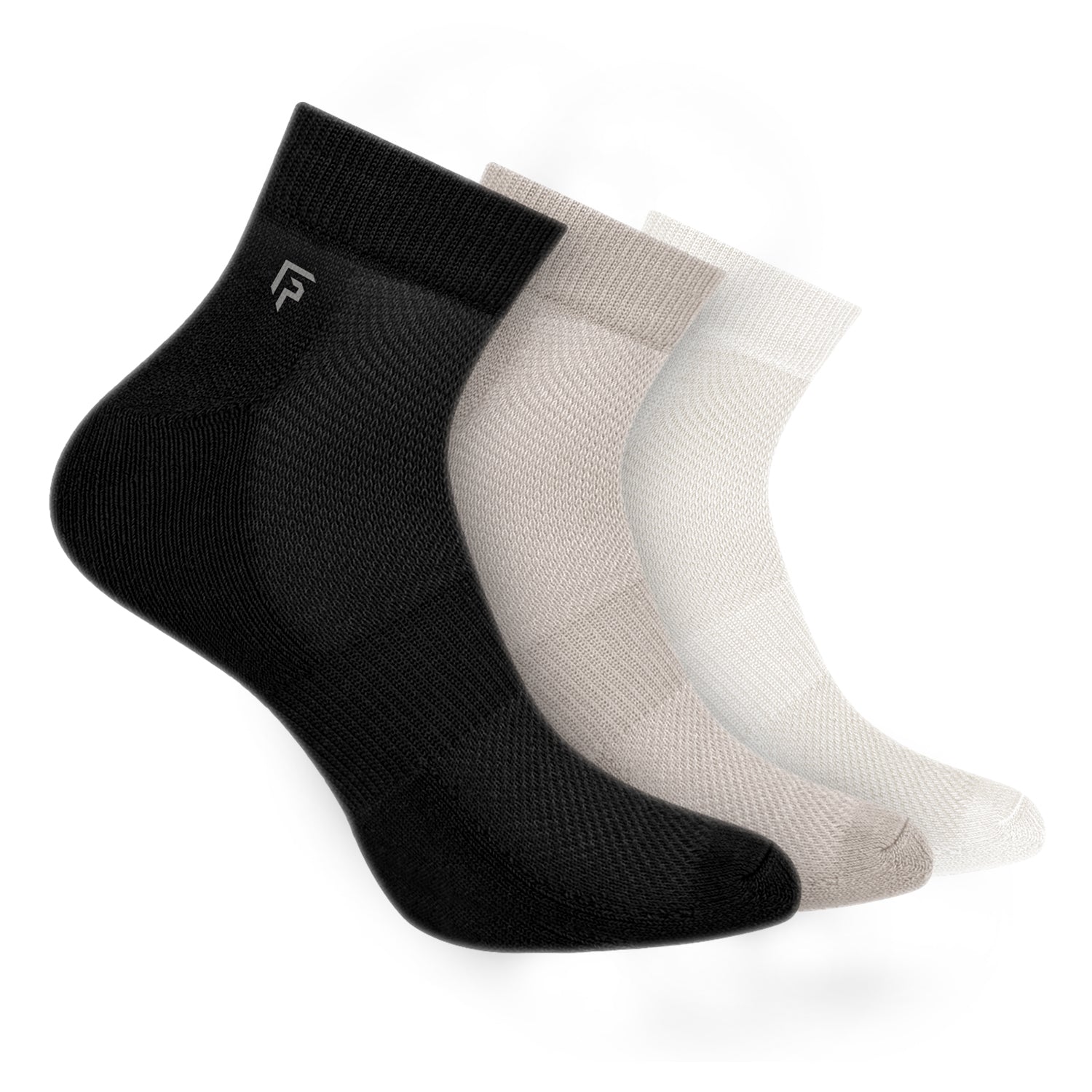 Organic Cotton Bamboo Unisex Ankle Terry Socks | Extra Soft, Anti Odour and Breathable | Multicolor | Pack of 3