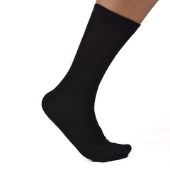 Anti-Odor Calf Length School Socks for Kids | Extra Soft | Breathable | Unisex | Anti-Bacterial for All-Day Comfort | Black | Pack of 3