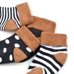 Super Soft Organic Cotton Unisex Kids Terry Socks| Brown | 12-24 Months| Pack Of 4