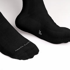 Organic Cotton Crew Length Bamboo Diabetic Socks | 2 Black & 1 White | Pack Of 3