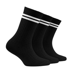 Bamboo Anti-Odour Ribbed Socks for Kids| Anti-Bacterial| Smell Free & Breathable | Hypoallergenic | Moisture-Wicking | Pack of 3