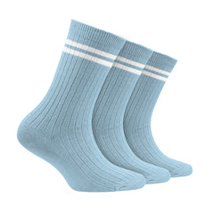 Bamboo Anti-Odour Ribbed Socks for Kids| Anti-Bacterial| Smell Free & Breathable | Hypoallergenic | Moisture-Wicking | Pack of 3