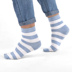 Organic Cotton Bamboo Socks for Kids | Ultra Soft Unisex Kids Socks | Cushioned Base & Comfort Fit | Anti Bacterial & Odour Free | Stripe | Pack of 3